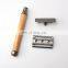Best Quality Barber Olive Wood Double Edge Safety Razors for Men Private Label