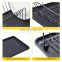 Large Capacity Unique Kitchen Organizers Kitchenware Wash Cup Holder Black Dish Drainer Drying Rack with Removable Water Tray