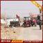 Triangle track chassis tractor modified for paddy fields