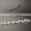 Modern Nordic Style Crystal Glass Chandelier Factory Price Black Finish Pendant Lamp for Home Bar Kitchen Island Lighting