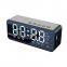 Wireless loudspeaker Mobile phone audio with time display portable mini clock subwoofer wireless BT speaker