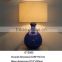 2016 factory new design table lamp ,thick blown Blue Glass table lamp for home or hotel decorate