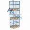 Collapsible stacking folding pallet storage cage