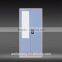 High quality double swing door steel wardrobe with mirror