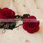 Women Fashion Red Rose Lace Flower Bracelet with Ring