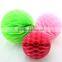 Professional party supplier Colorful Wedding hanging decoration 8" Paper honeycomb ball