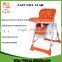 High Quality Stocked Products Height Adjustable Folding Baby Feeding High Chair