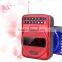 Portable alarm clock amplifier speaker with microphone/mp3