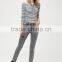High quality ladies fashionable and good shape slim jean printed jeggings super elastic