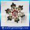 Wholesale Sapphire & Light Sapphire Crystal Rhinestone Snowflake Christmas Brooch Pins & Christmas gift B0478
