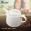 porcelain plain white coffee sugar creamer water pot for hotel