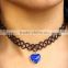 2015 Handmade New Heart Pendent Plastic Choker Necklace for Sale