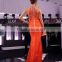 giuliana rancic Sexy Orange Sheer Mermaid Floor Length Red Carpet Dress ar the 56th annual grammy awards TPD202