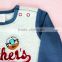 100% cotton boy baby romper clothes with chest print