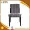 Stripe Metal Fabric Elegant Upholstered Restaurant Chairs