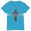 Customize Design Cross Glitter Motif OEM Service Supply Type Women tshirt