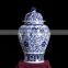 Jingdezhen Antique and traditional blue and white ginger jar with lid porcelain jar