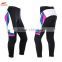 Dongguan 2014 Sportswear Sublimated Cycling Pants OEM New Style Breathable Polyester Lycra Cycling Long Pants