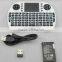 Mini wireless keyboard i8 airmouse remote keyboard for android tv box stick