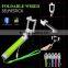 New foldable mini selfie stick with cable control for samrtphone