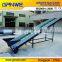 fully assembled rubber belt conveyor in recycling line