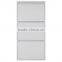 Cheap Three Drawers Steel Shoe Cabinet 30 Pair Metal Shoe Rack White Antique Store Shoe Cabinet