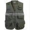 Custom men multi pockets fish vest