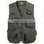 Custom men multi pockets fish vest