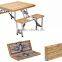 portable folding wood picnic table and chairs set, wooden picnic table and bench