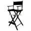 Director's Chair Seat Stool - 30" Tall Black Wood Choose Canvas