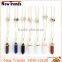Fashion cylinder lapis lazuli stone gold chain pendant necklace