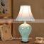LED Different Design Porcelain Body Table Flower Lamp Vase With Fabric Shade