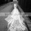 AR01 Long Train Sexy See Through Mermaid Wedding Dress Custom Made
