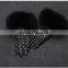 Hot Women Lady Dot Leather Gloves Autumn Winter Warm Fox Fur Mittens
