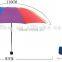 2015 hot new rainbow 3 folding promotion umbrella