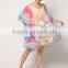 New ladies oversize V neck bat sleeve poncho beach cover up dress