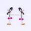 Double Bell Nipple clips Sexy Toys Female Massage non-piercing Stainless long nipple clip