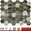 IMARK 3D Inkjet Printing Urban Wood 2" Hexagonal Glass Mosaic Tile CODE IH6-004