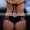 Domi Female Printed Hot Pants Bikini Sexy Heart Swimming Bottom