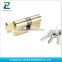 double normal computer 5 pins Chrome 40mm euro profile high security door handle lock cylinder with knob