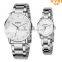 Stainless steel quartz watch with calendar