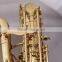 gold lacquer surface baritone saxophone Eb musical instruments