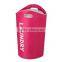 Aluminum handles printing polyester grey laundry basket laundry hamper, laundry bag