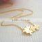 Gold puzzle necklace simple handmade jewelry everyday bridal jewelry bridesmaid gift best friends gift