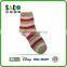 colorful double stripe fluffy socks