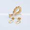 18K gold plated stainless steel bridal jewelry set in latest design
