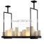 Scandinavian style led candle light chandelier with milky white glass
