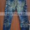Custom High quality vintage wash distressed Japanese selvedge jeans denim selvedge denim jeans (LOTV019)
