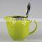 350ml Antique Green Color Glazed Ceramic Teapot With Infuser