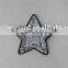 new fashion white color custom star design sequin applique star pattern embroidery patch for jeans